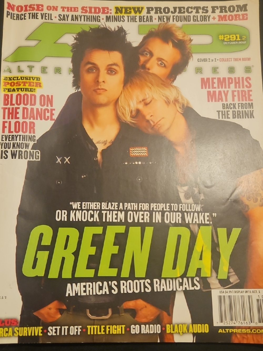 Green Day AP Magazine #291 October 2012